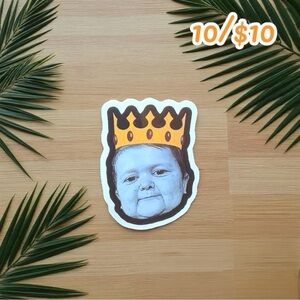 Hasbulla Crown Vinyl Sticker – Approx. 2.5”